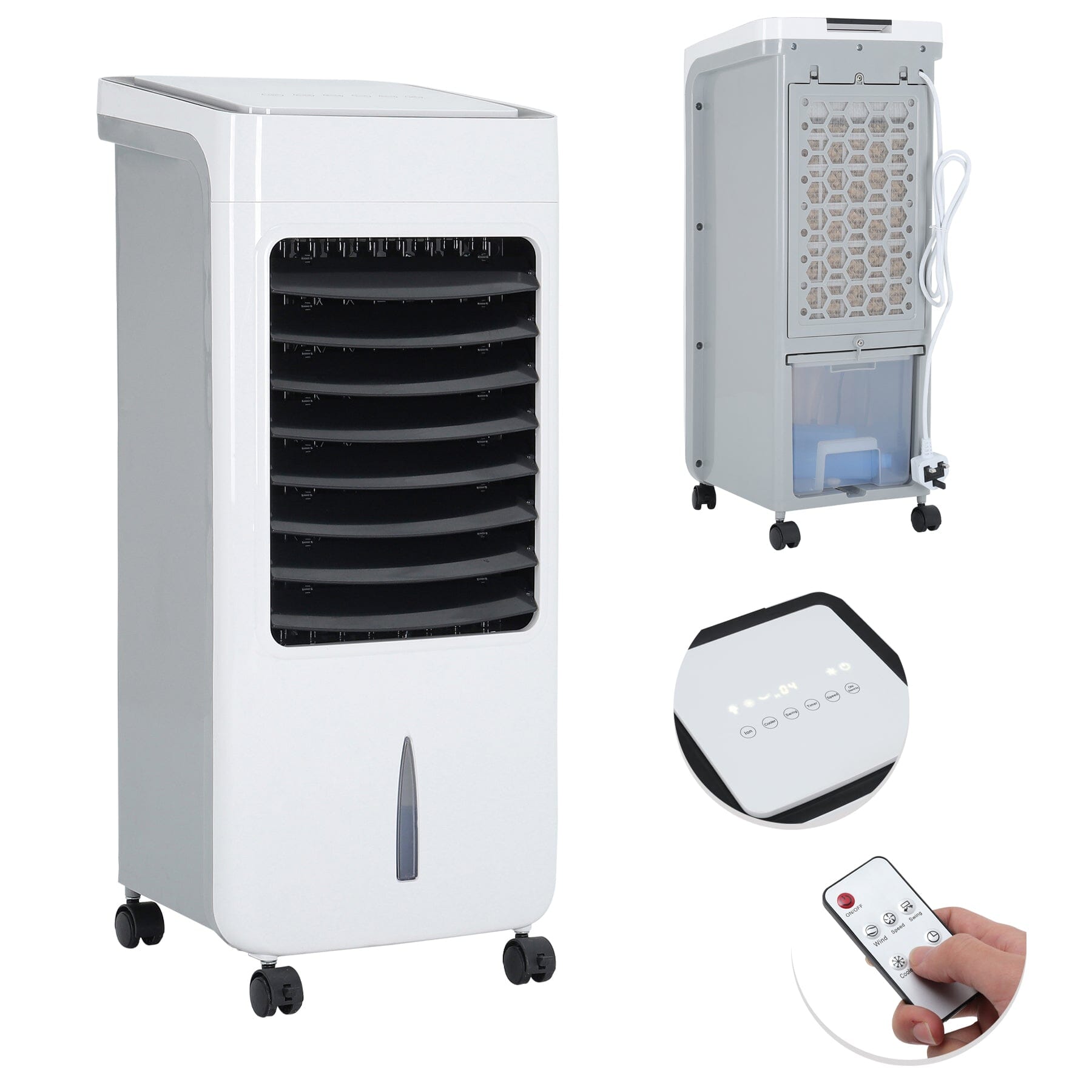 69cm H 6L Multifunctional Anion Air Conditioner 80W Cooling Power Portable Air Conditioners Living and Home