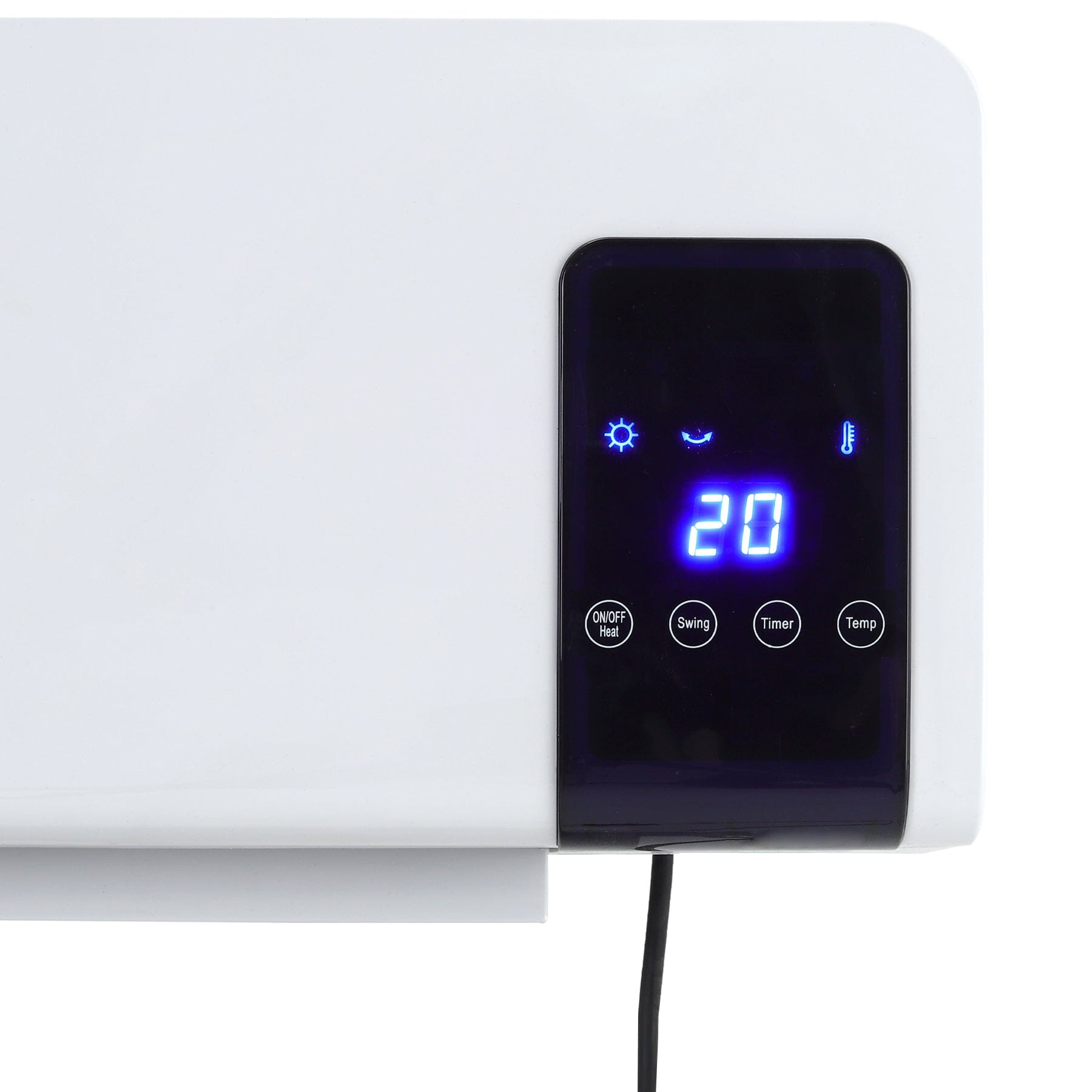 Wall Mounted White Electric Heater with Remote Control Space Heaters Living and Home