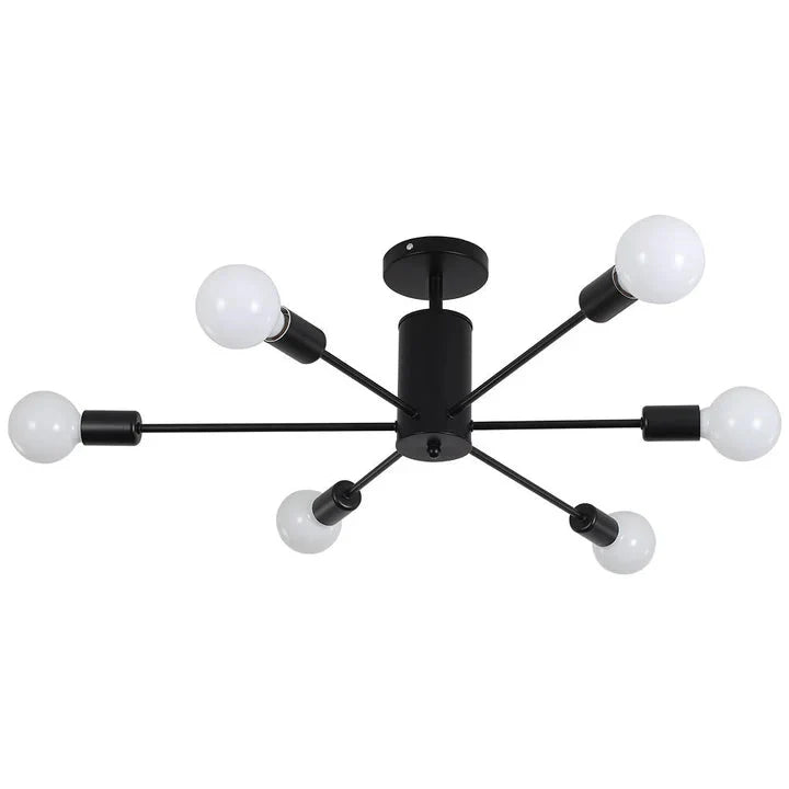 Industrial Style 6-Light Ceiling Light Living and Home