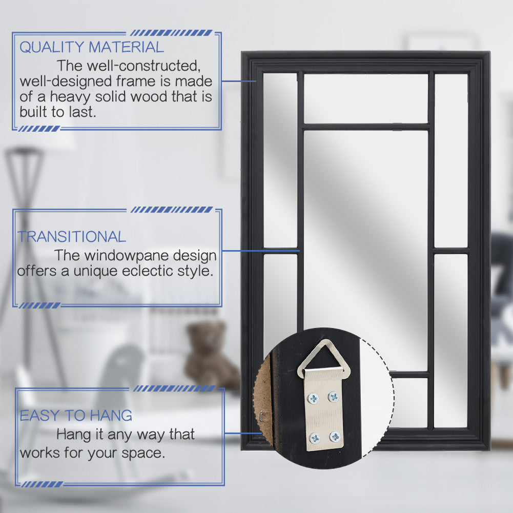 Hanging Decor Wall Mirror Modern Black Framed Wall Decoration Wall Mirrors Living and Home