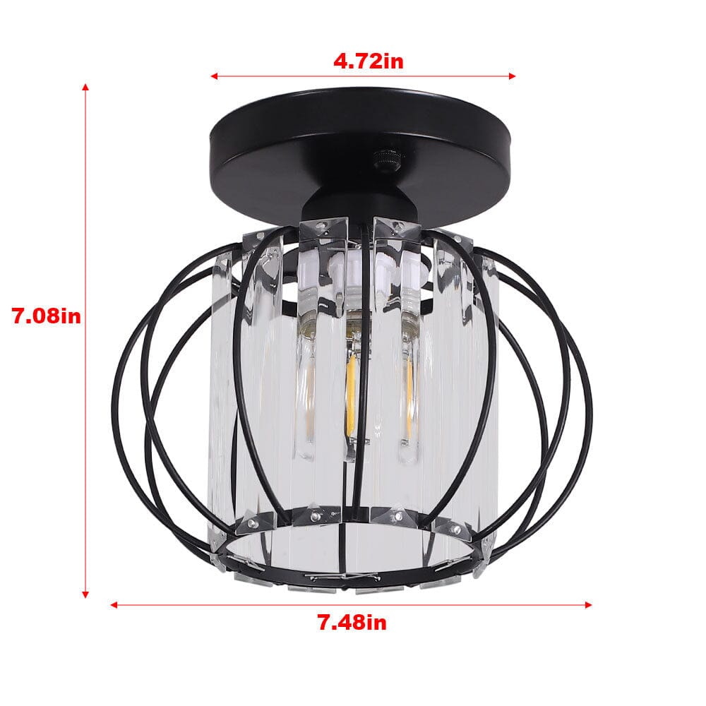 Metal Lantern Shape 1-Light Pendant Light Living and Home