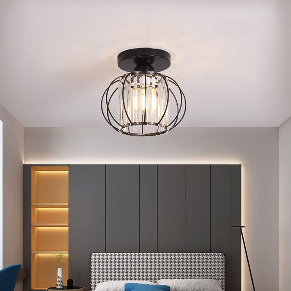Metal Lantern Shape 1-Light Pendant Light Living and Home