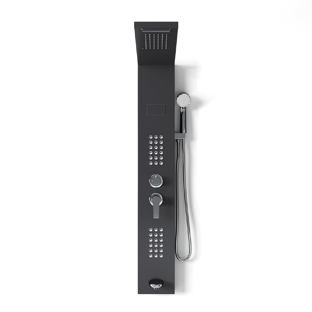 LED Display Shower Panel 5 Function Shower System with Shower Head & Hand Bathroom Shower Living and Home