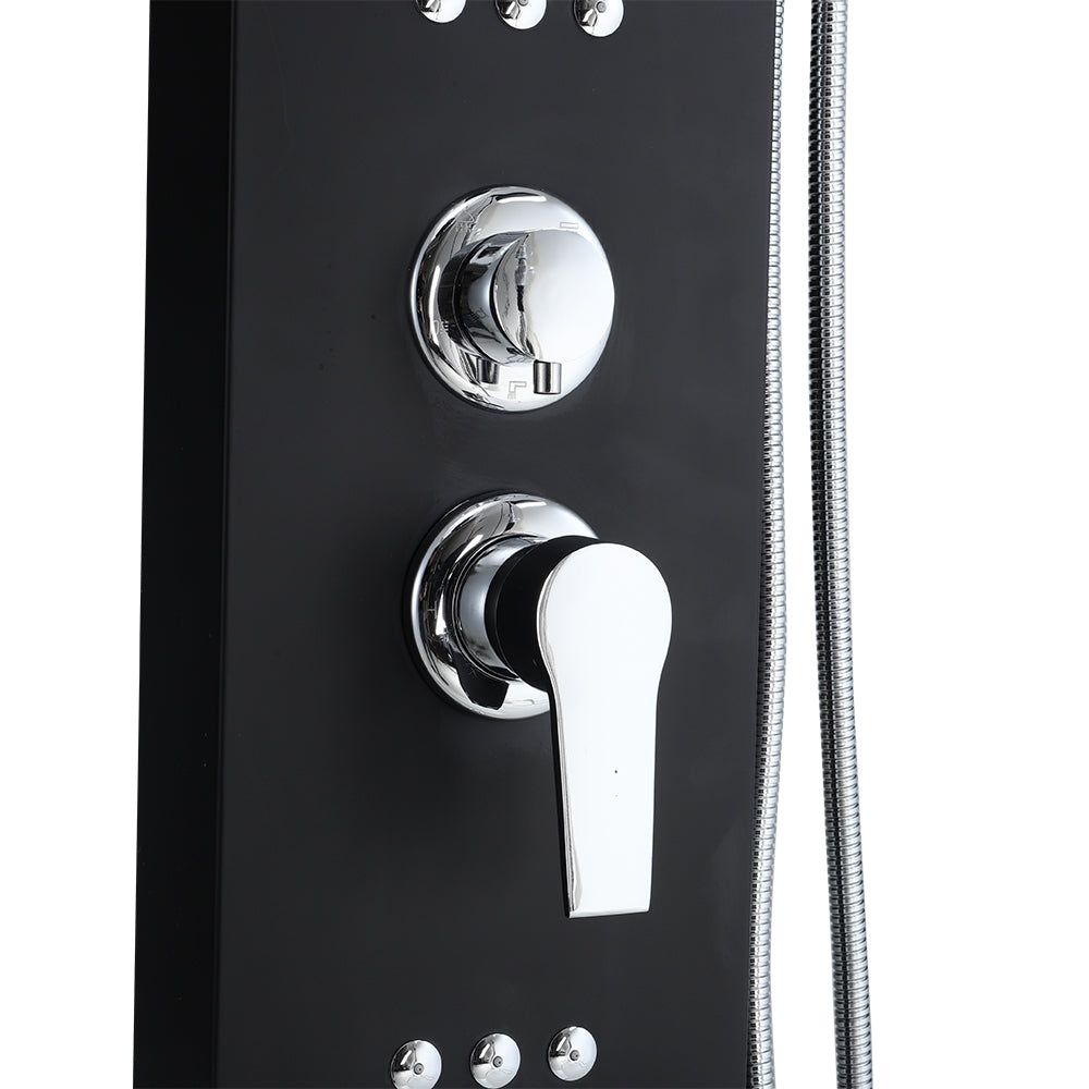 LED Display Shower Panel 5 Function Shower System with Shower Head & Hand Bathroom Shower Living and Home