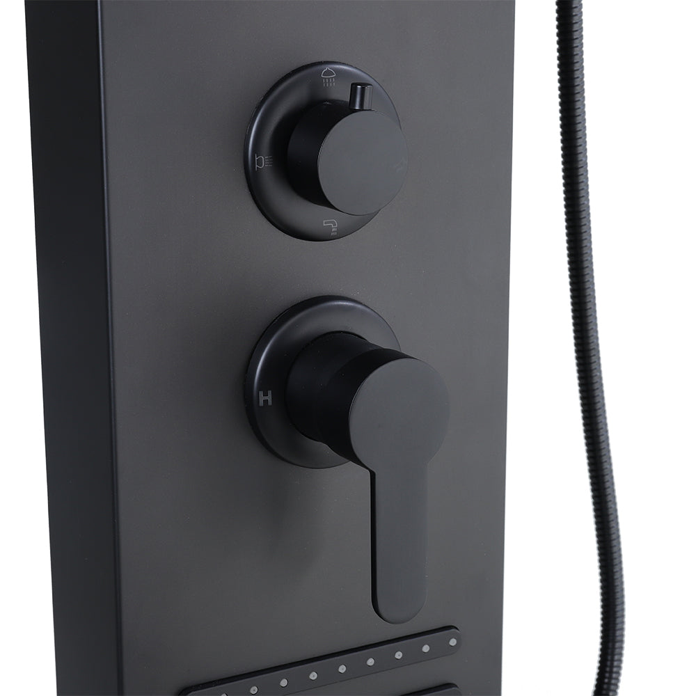 LED Lights Shower Panel 4 Function Wall Mount Shower System Bathroom Shower Living and Home