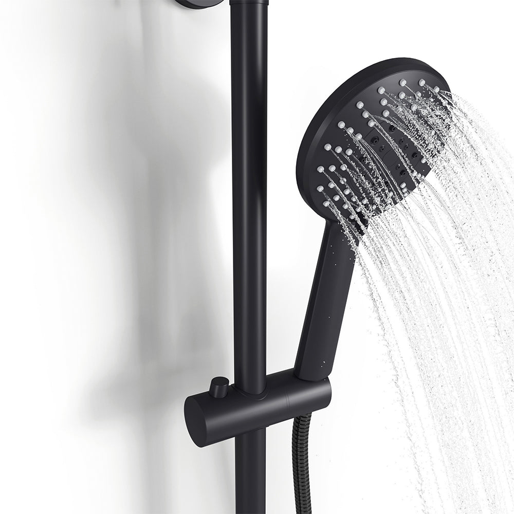Round Shower Column Triple Function Shower Mixer Set Bathroom Shower Living and Home