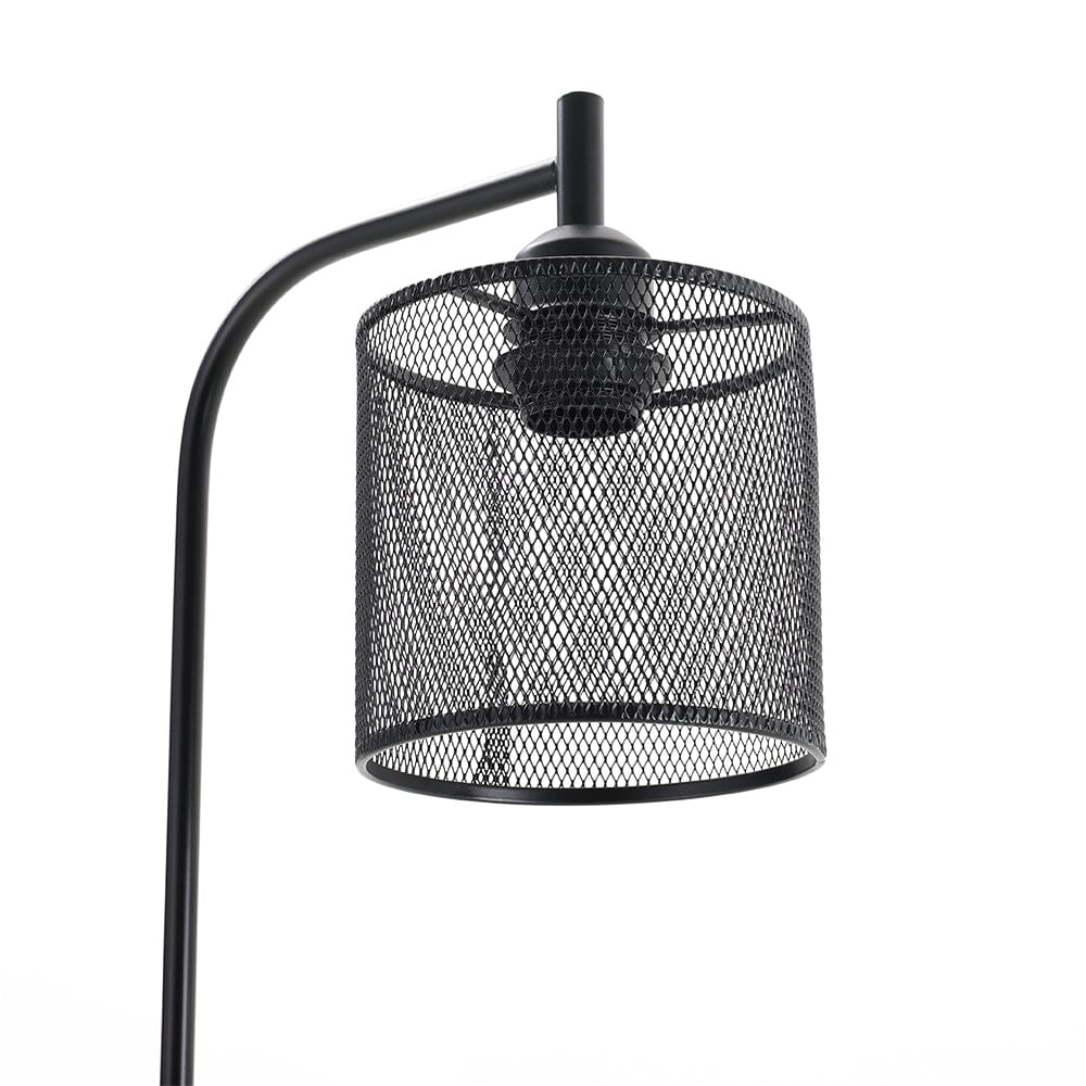 Industrial Metal Floor Light with Mesh Lampshade Floor Lamps Living and Home