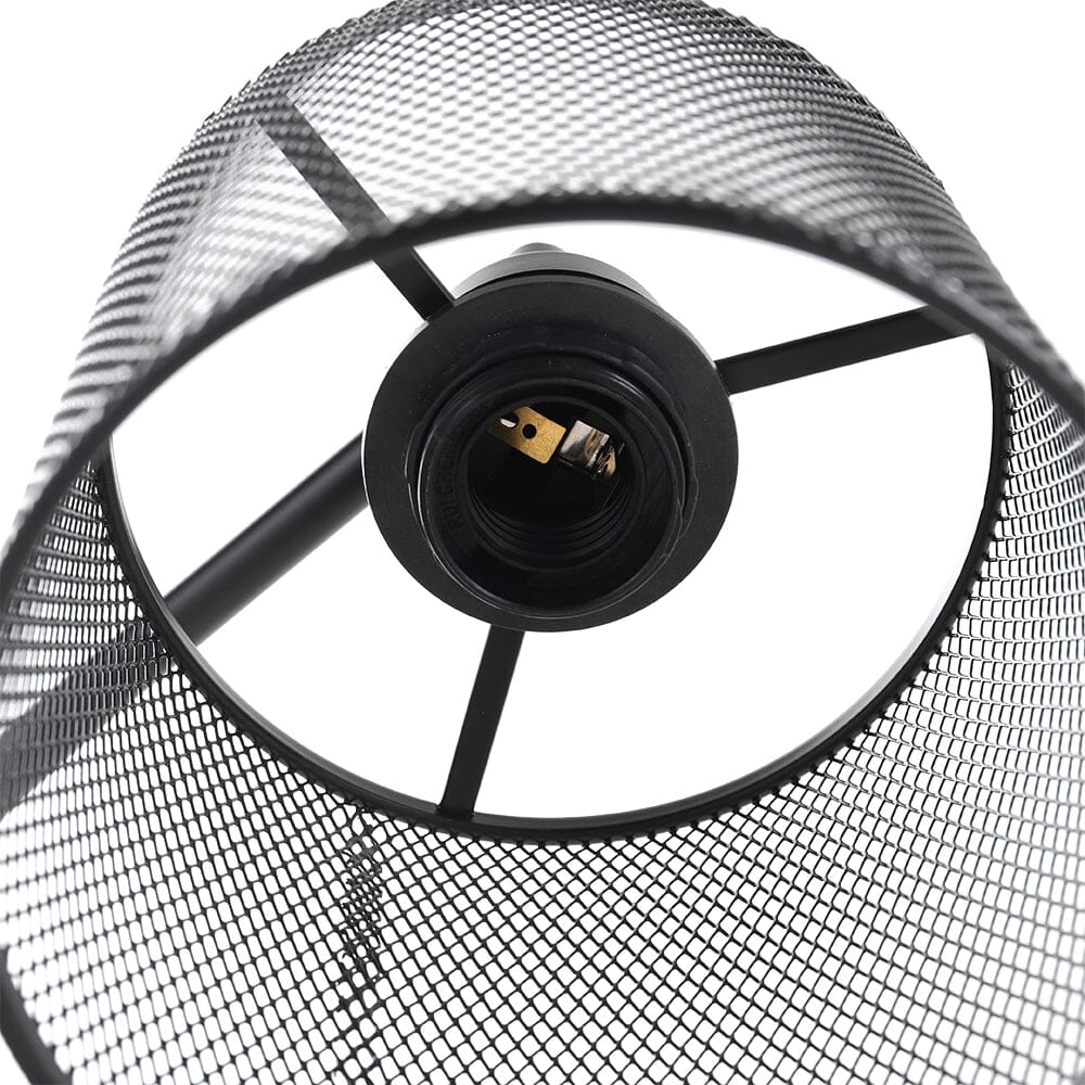 Industrial Metal Floor Light with Mesh Lampshade Floor Lamps Living and Home