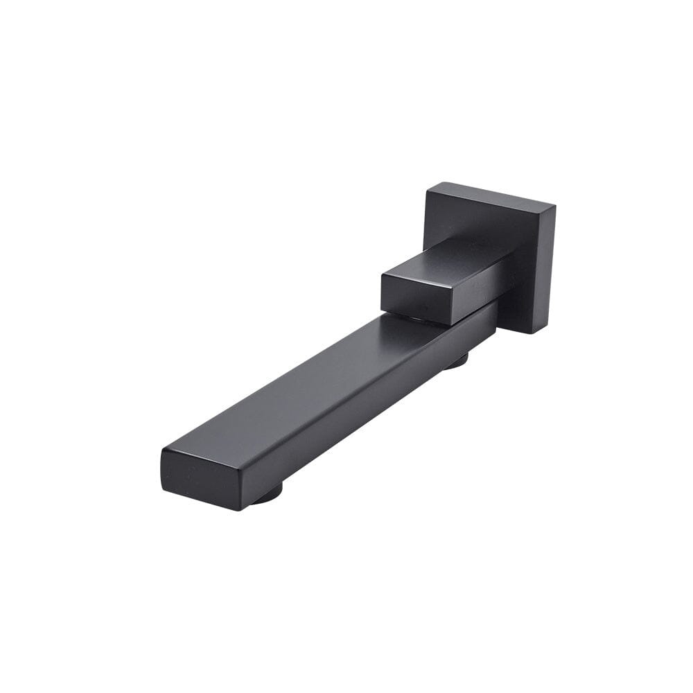 Sliver/Black Chrome Plated Square Concealed Showerhead and Handshower Mixer Set Shower Systems Living and Home