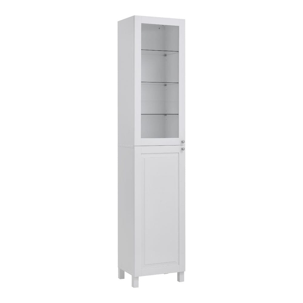 190cm H White 2-Door Tall Bathroom Cabinet Bathroom Cabinets Living and Home