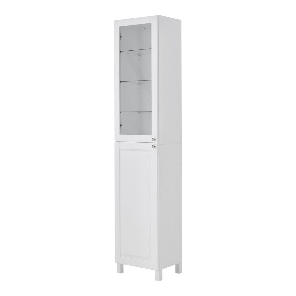 190cm H White 2-Door Tall Bathroom Cabinet Bathroom Cabinets Living and Home