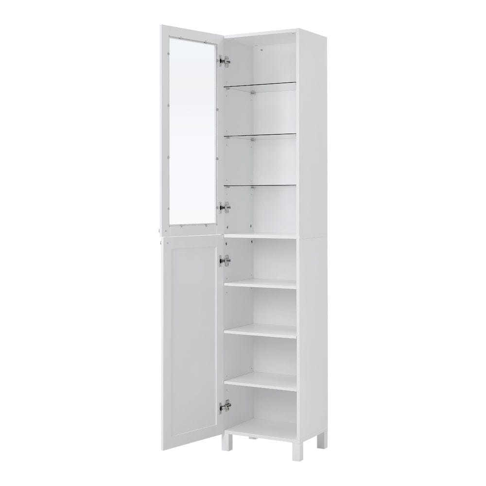 190cm H White 2-Door Tall Bathroom Cabinet Bathroom Cabinets Living and Home