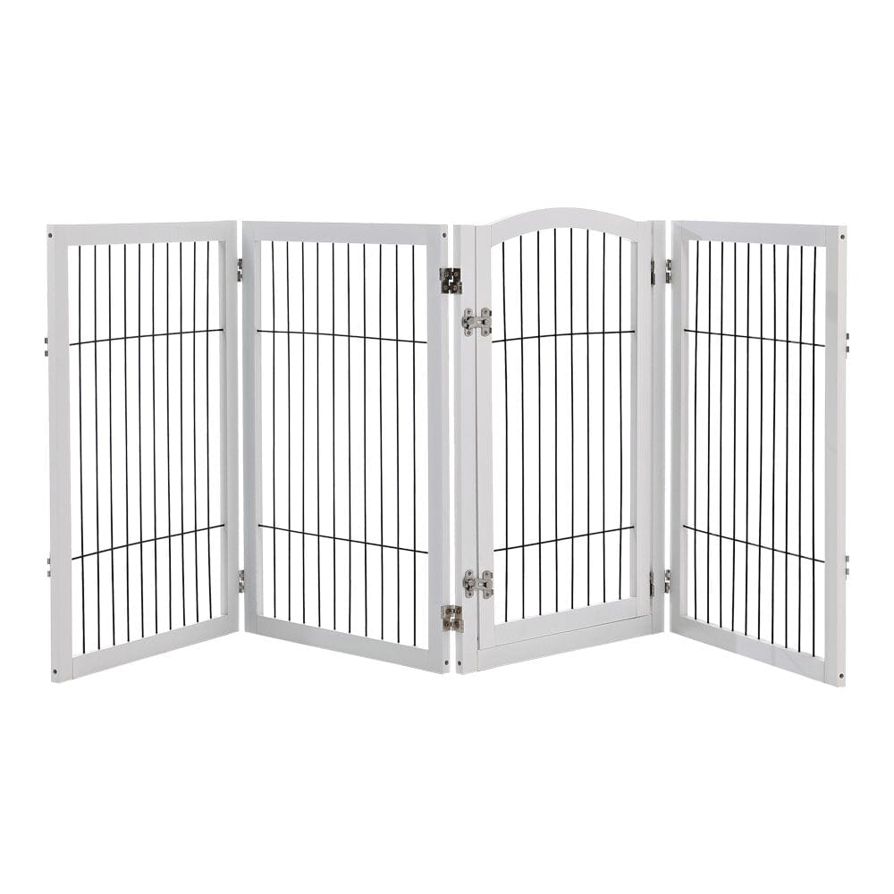 4-Panel Wooden Folding Pet Playpen Pet Playpens Living and Home