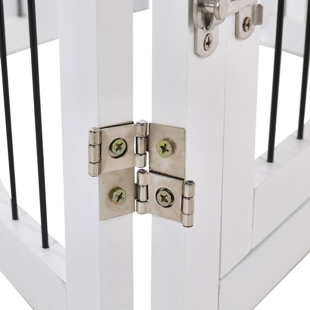 Freestanding Wooden Pet Playpen 4-Panel Pet Playpens Living and Home
