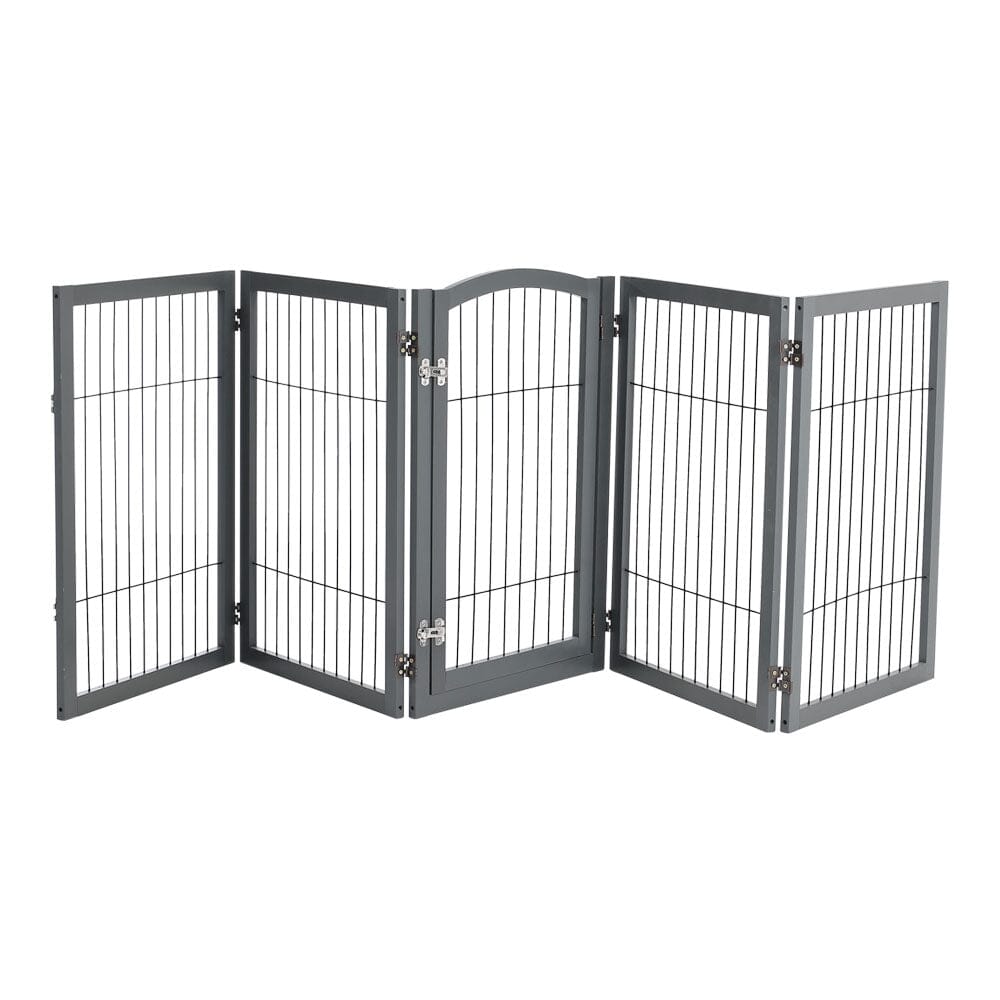 Freestanding Wooden Pet Playpen 4-Panel Pet Playpens Living and Home