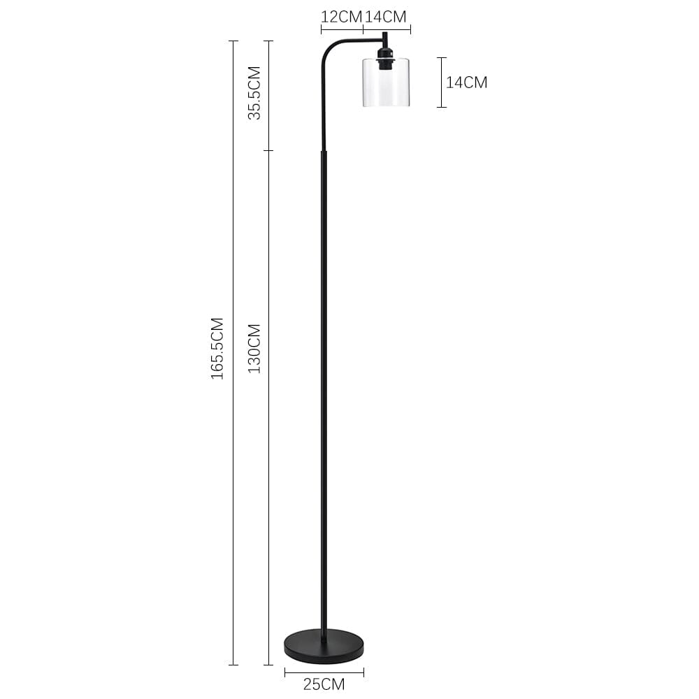 Minimalist Floor Lamp with Glass Lampshade Floor Lamps Living and Home