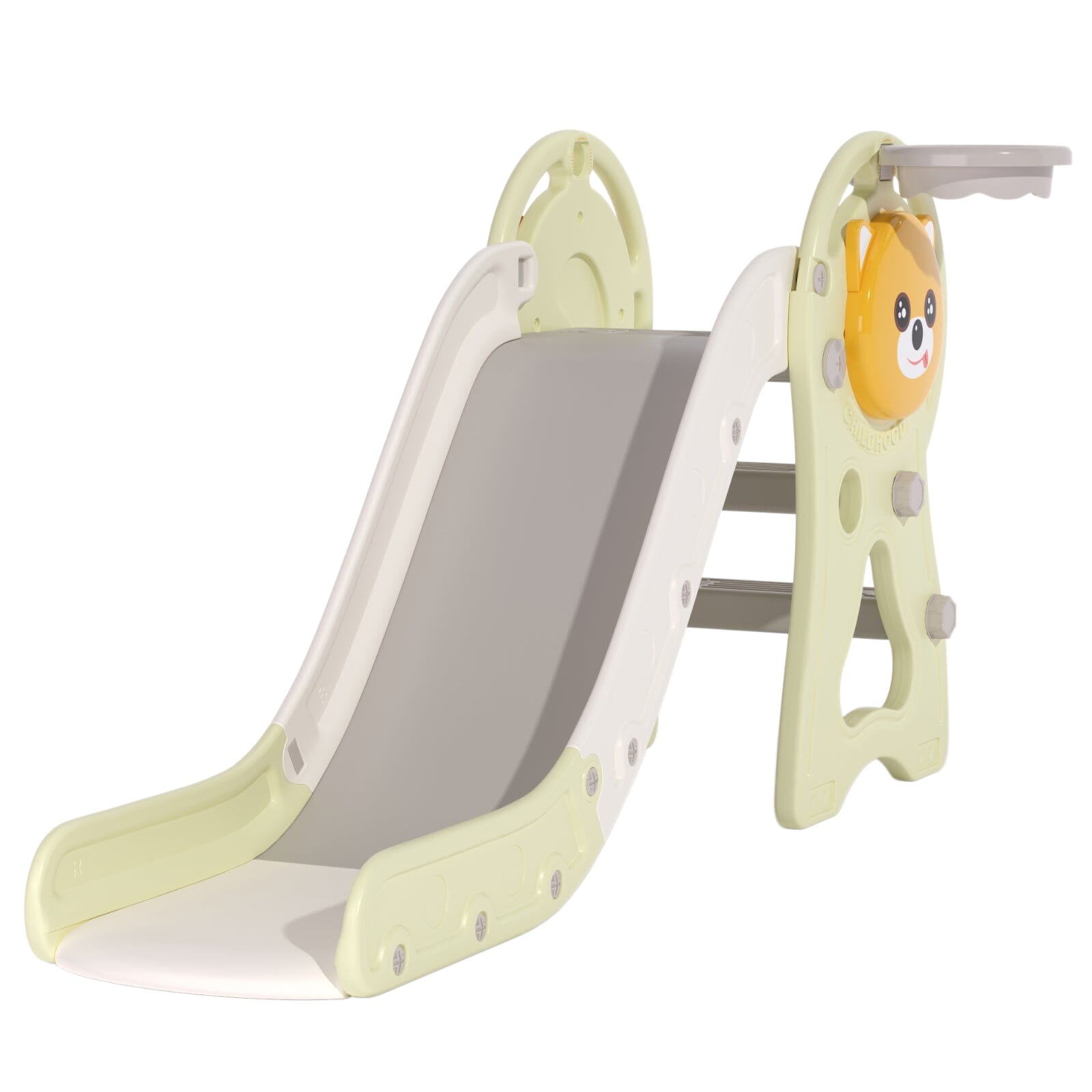 Toddler Slide with Basketball Hoop for Indoor Outdoor Swing & Slide Living and Home