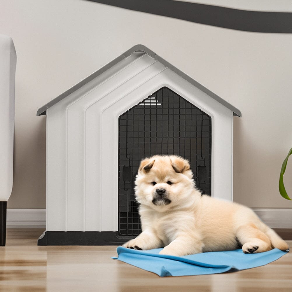 Waterproof Plastic Dog House Pet Kennel with Door Dog Houses Living and Home