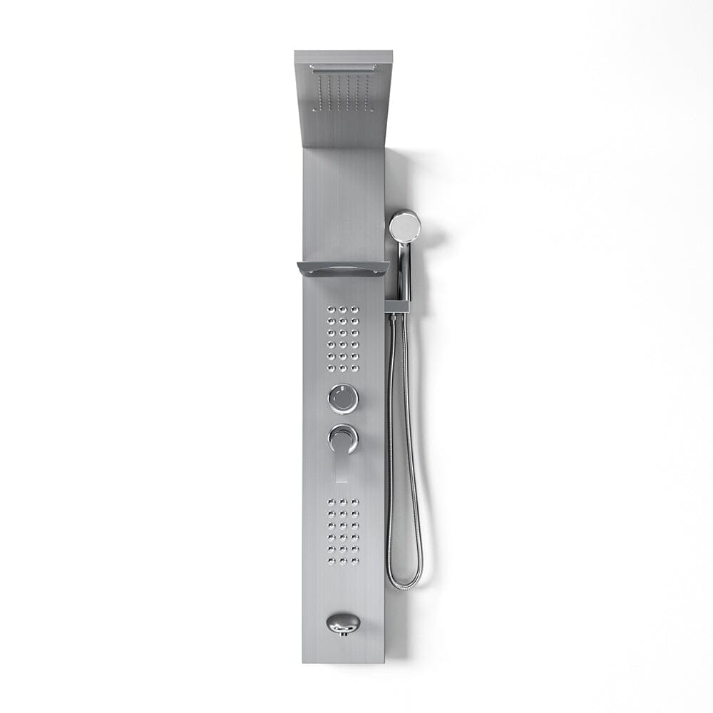 5 Function Silver Shower Panel Bathroom Shower System with Hand Shower Head Shower Systems Living and Home