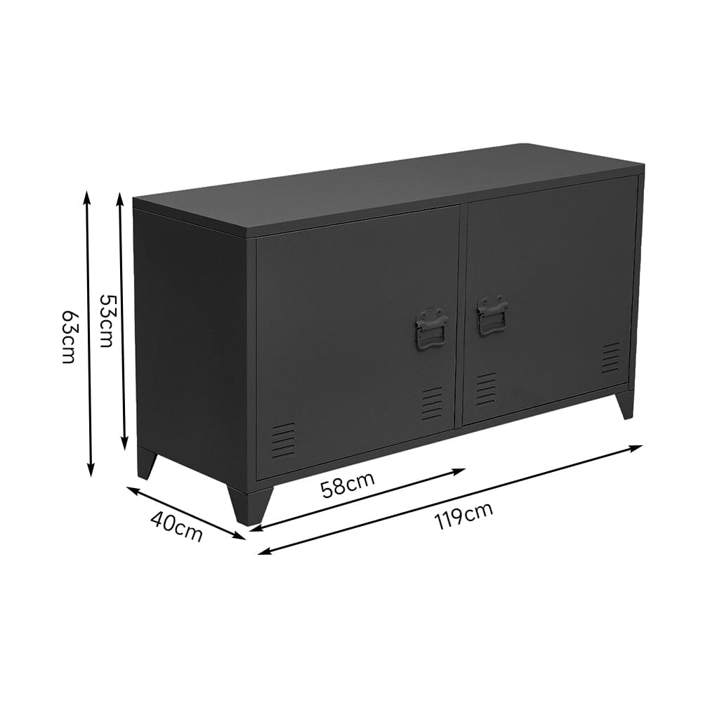 119cm W Metal File Cabinet with Shelves for Home and Office Cabinets Living and Home