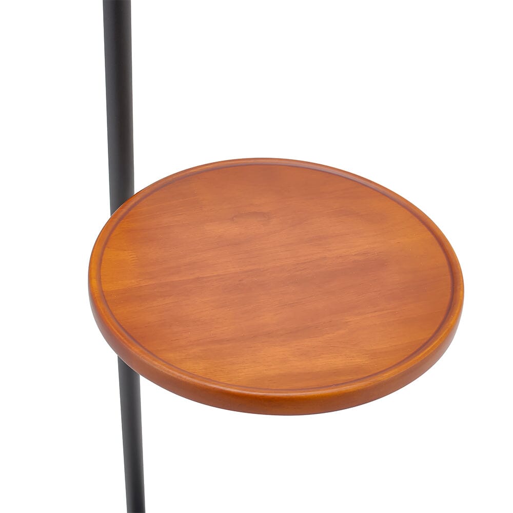 Modern Adjustable Arc Floor Lamp with Wood Tray Floor Lamps Living and Home