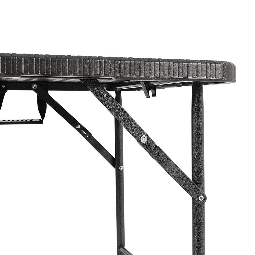 3ft W Rectangular Black Folding Table Rattan Plastic for Outdoor Garden Dining Tables Living and Home