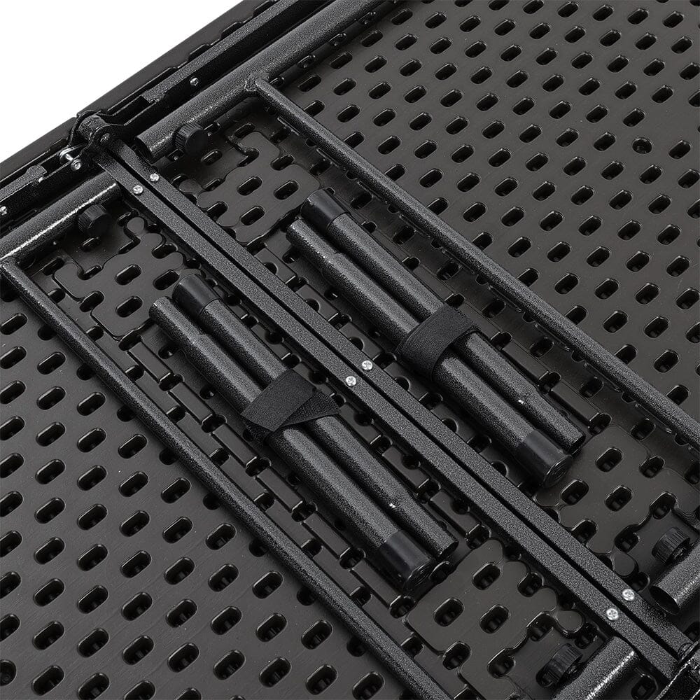 3ft W Rectangular Black Folding Table Rattan Plastic for Outdoor Garden Dining Tables Living and Home