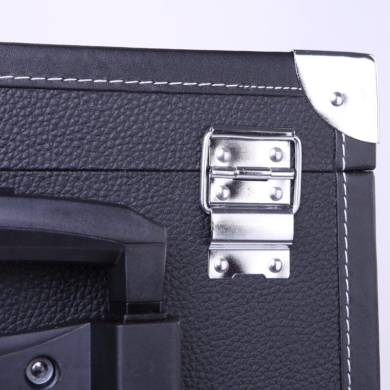 2 Drawers Portable Lockable Cosmetic Makeup Travel Case Black/Purple Makeup Organizers Living and Home