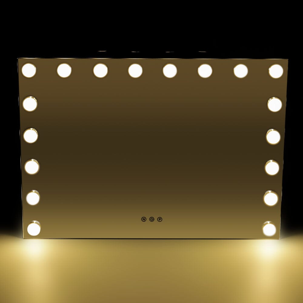 70cm W Rectangle Hollywood Vanity Mirror with 18 Dimmable LED Bulbs LED Make Up Mirrors Living and Home