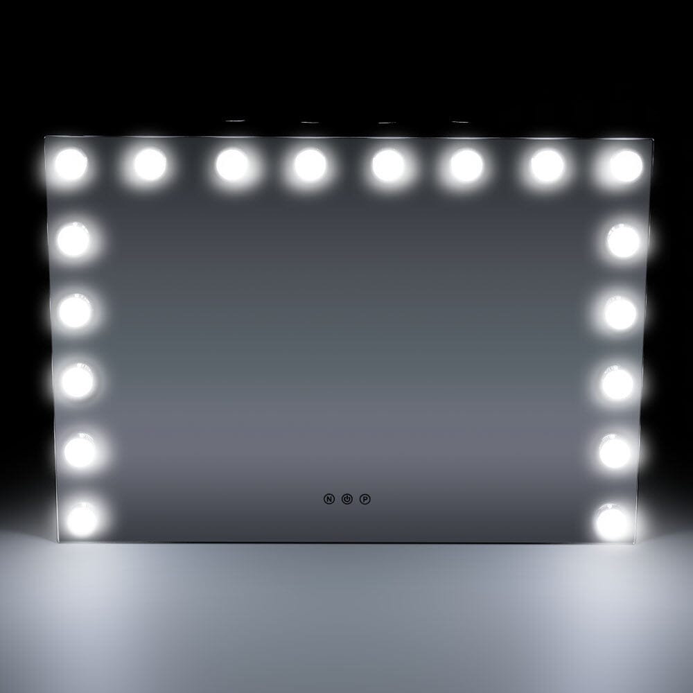 70cm W Rectangle Hollywood Vanity Mirror with 18 Dimmable LED Bulbs LED Make Up Mirrors Living and Home