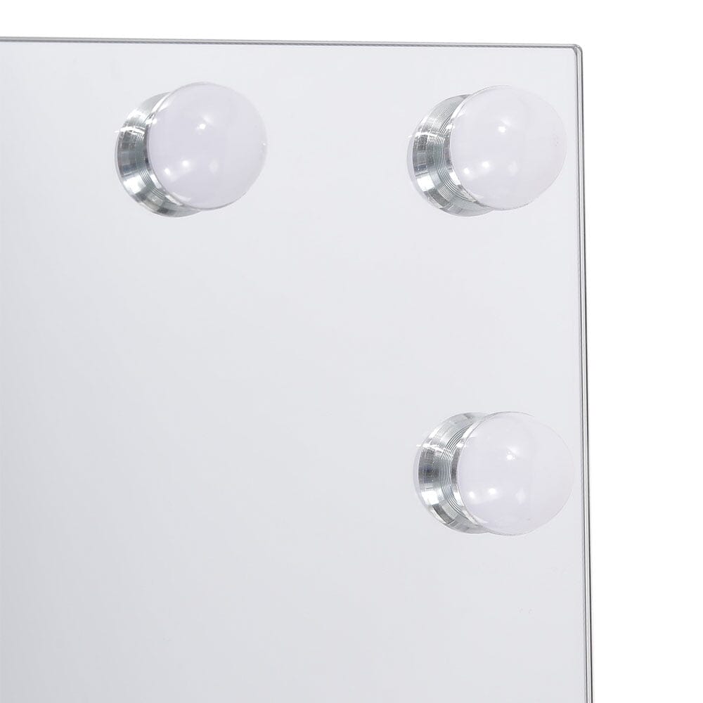 70cm W Rectangle Hollywood Vanity Mirror with 18 Dimmable LED Bulbs LED Make Up Mirrors Living and Home