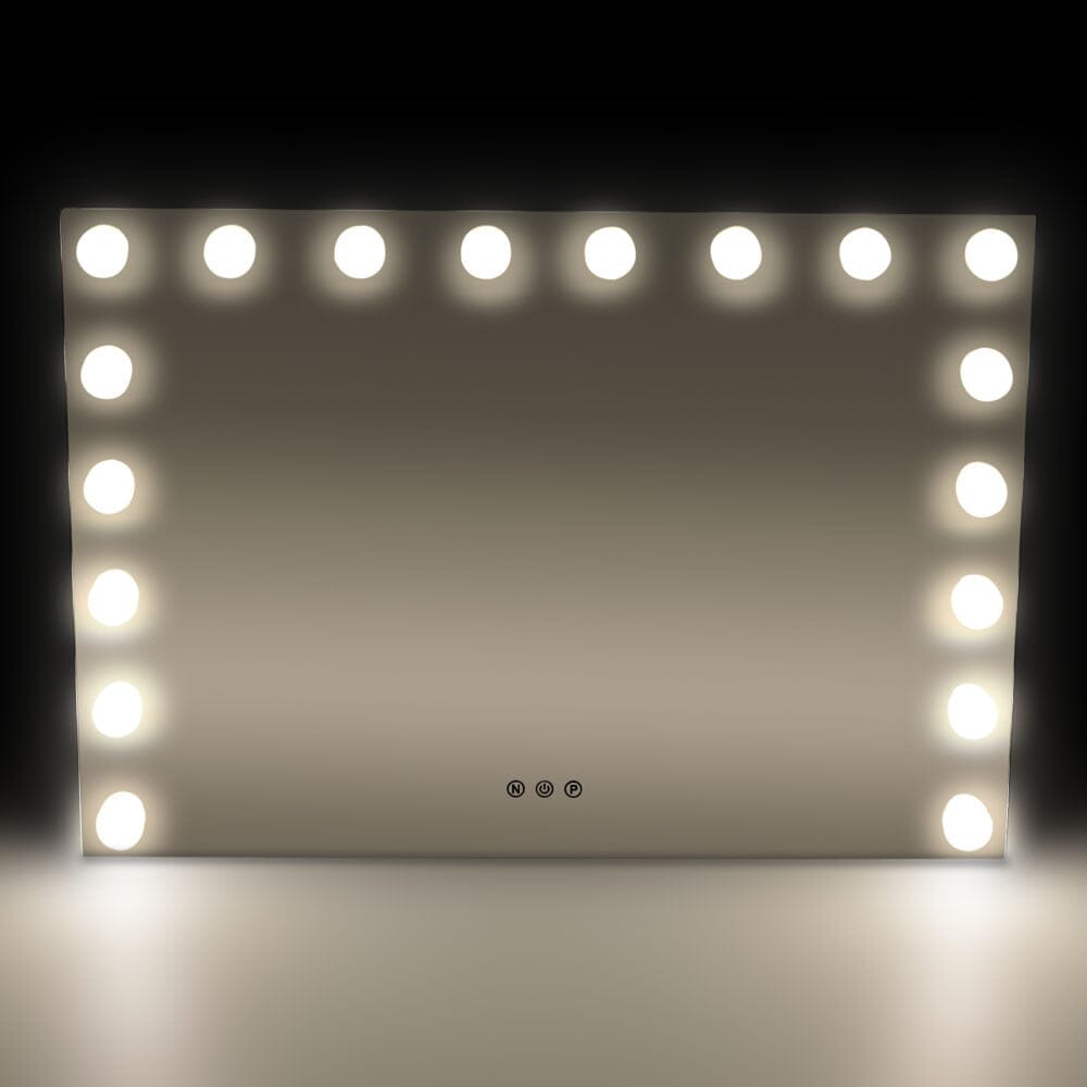 70cm W Rectangle Hollywood Vanity Mirror with 18 Dimmable LED Bulbs LED Make Up Mirrors Living and Home