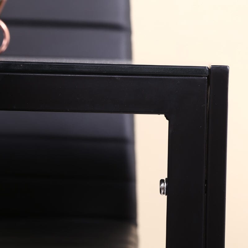 Modern Black Rectangular Glass Dining Table for 6 Seats Dining Tables Living and Home