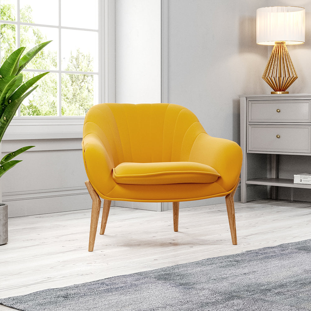 Velvet Tub Chair Barrel Accent Armchair Accent Chair Living and Home