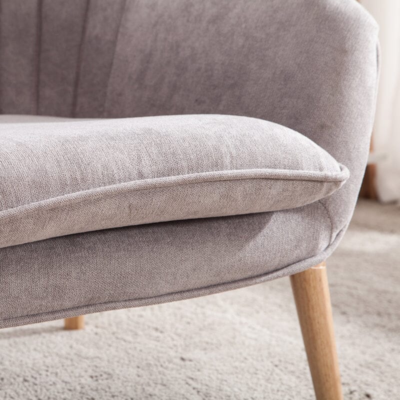 75cm Height Armchair Brushed Tub Chair Faux Wool Barrel Accent Tub Chairs Living and Home