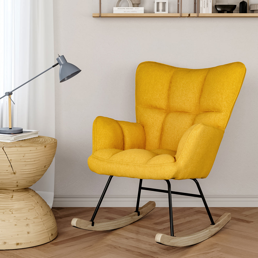 Yellow rocking chair deals outdoor