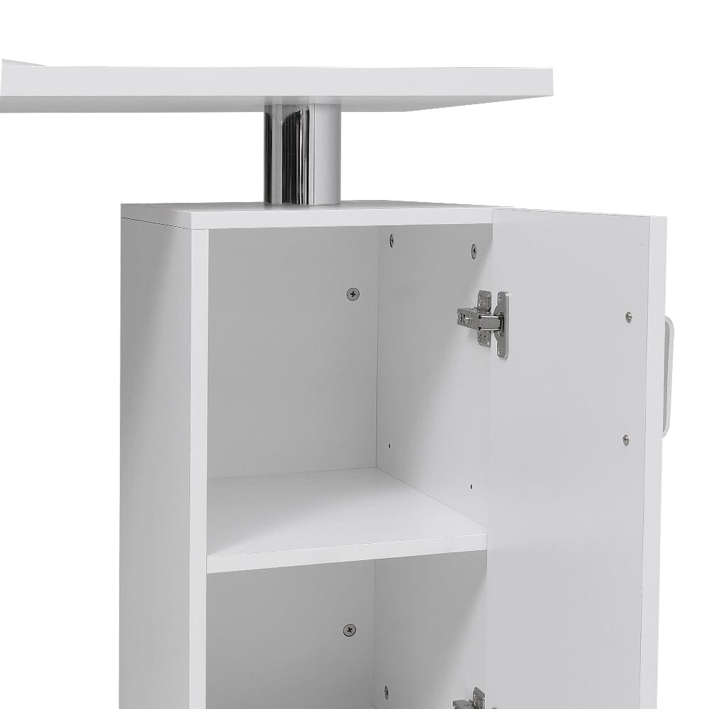 120cm White Manicure Table Salon Station with Storage Dressing Tables Living and Home