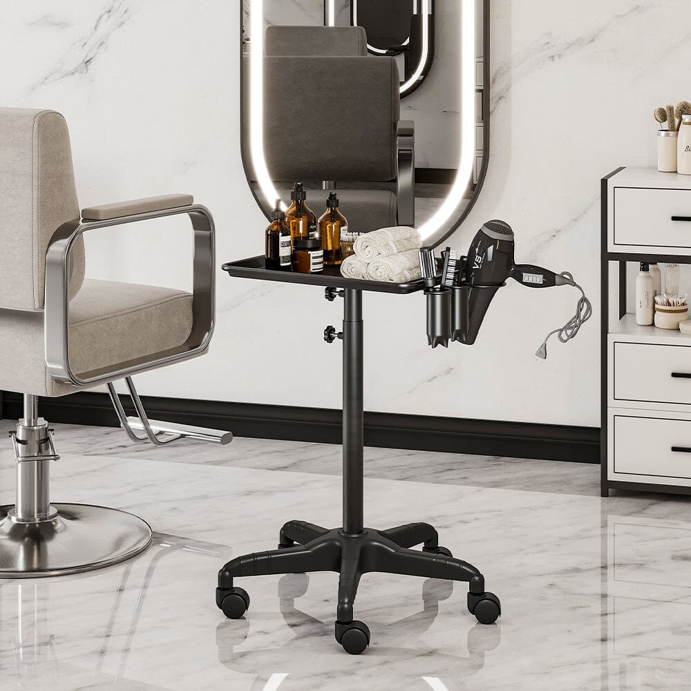 Adjustable Salon Tray Cart on Wheels Pet Grooming Tables Living and Home
