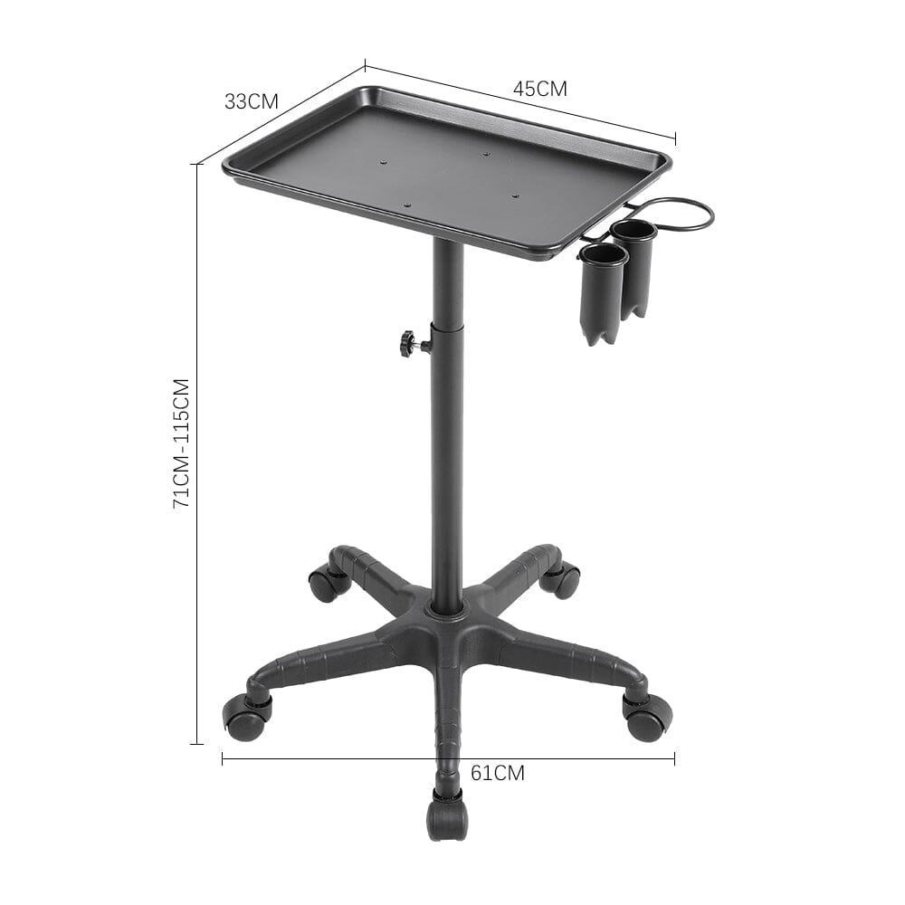 Adjustable Salon Tray Cart on Wheels Pet Grooming Tables Living and Home