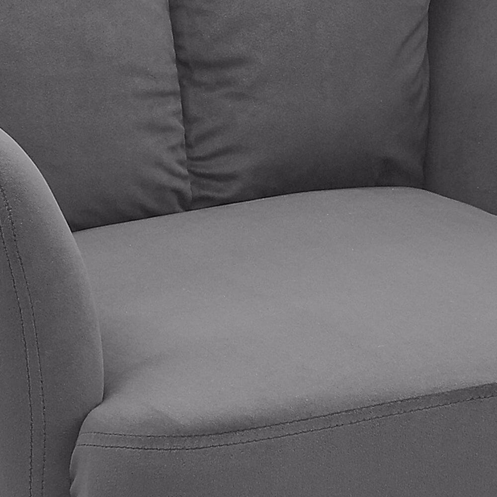 Modern Swivel Chair with Upholstered and Black Legs Home Office Chairs Living and Home