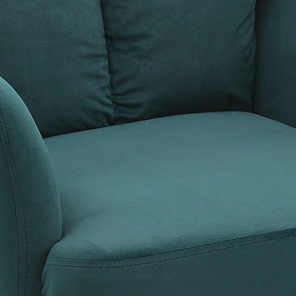 Modern Swivel Chair with Upholstered and Black Legs Home Office Chairs Living and Home