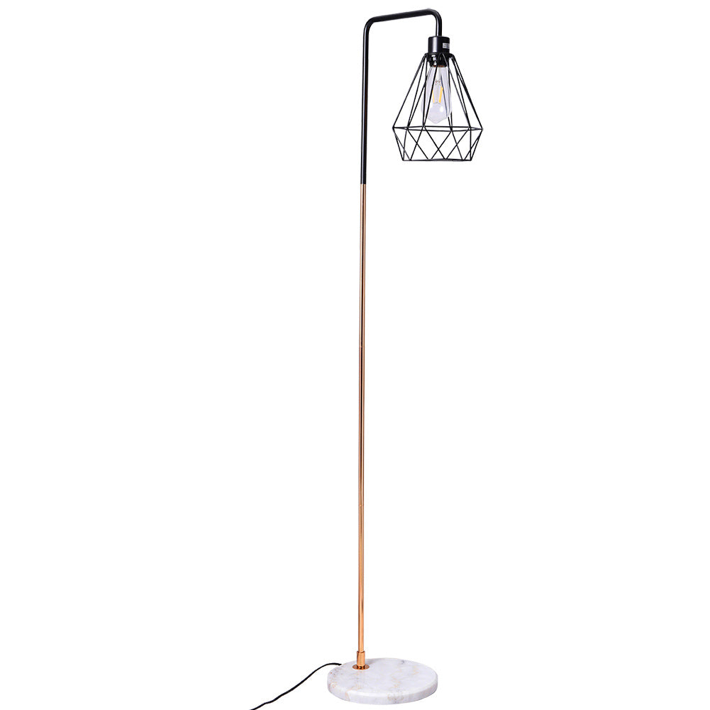 Modern Floor Lamp with Marble Base - Dimmable Floorlamp Living and Home