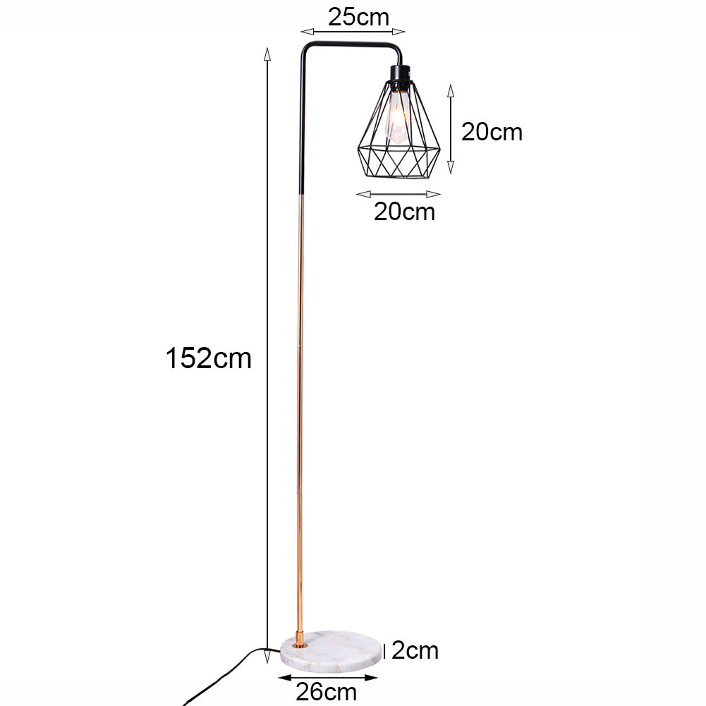 Modern Floor Lamp with Marble Base - Dimmable Floorlamp Living and Home