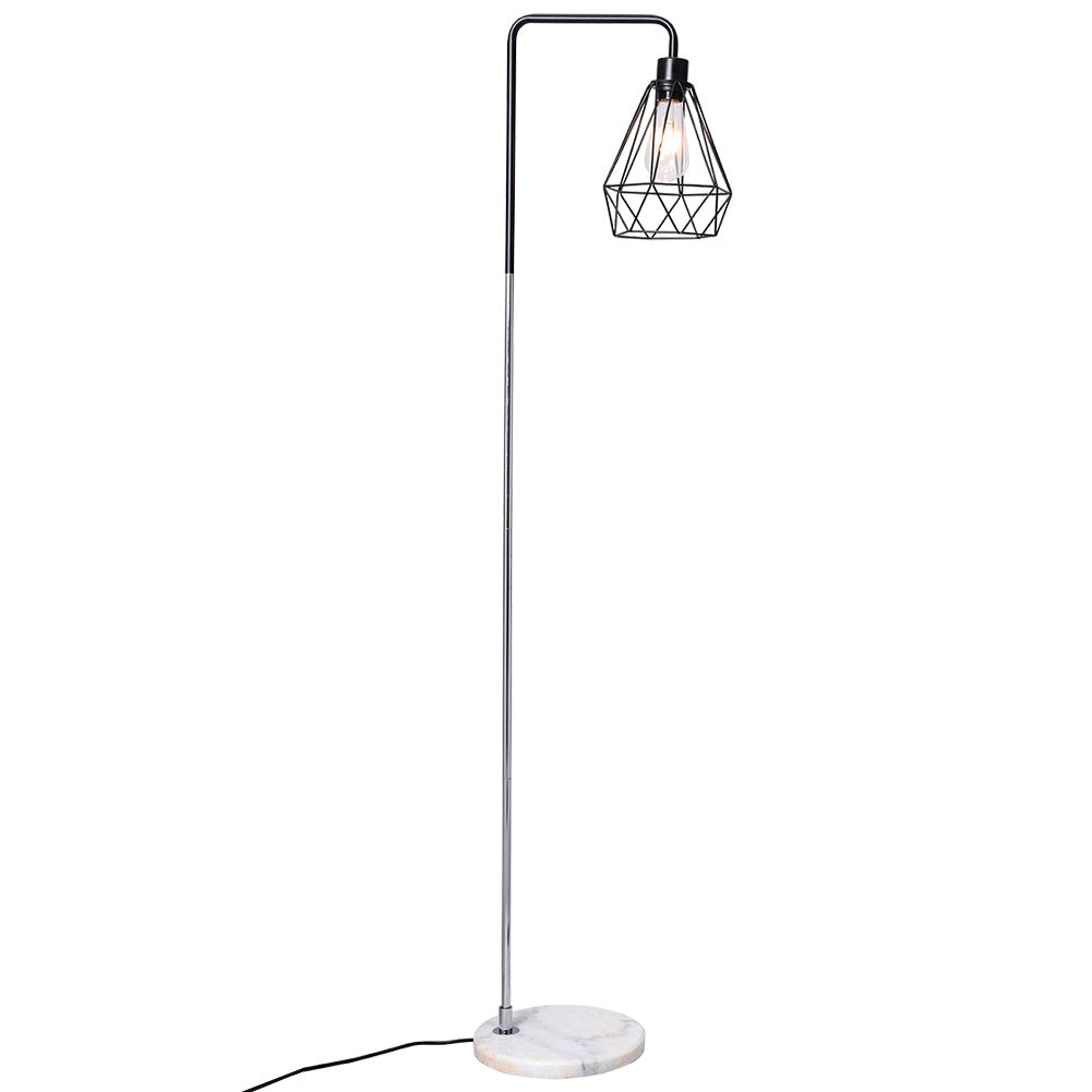 Modern Floor Lamp with Marble Base - Dimmable Floorlamp Living and Home