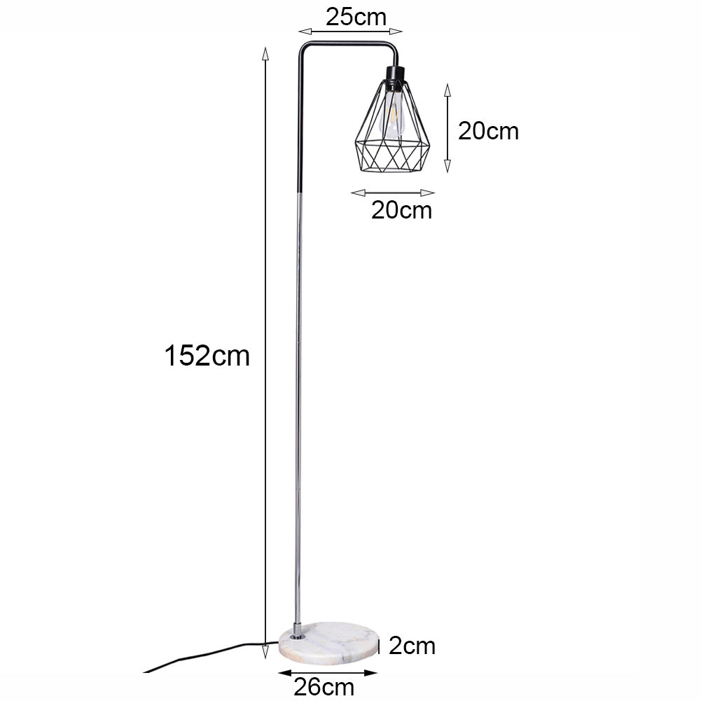 Modern Floor Lamp with Marble Base - Dimmable Floorlamp Living and Home