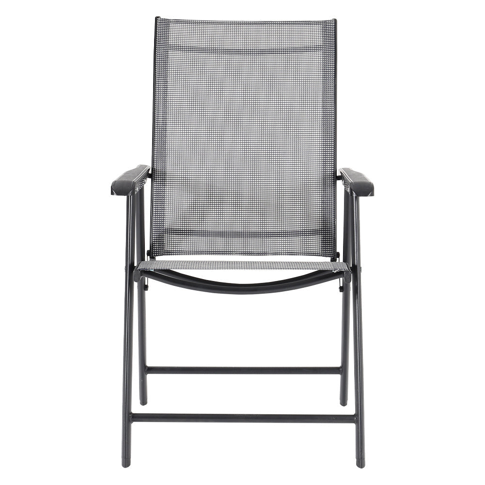 Garden Rectangular Ripple Glass Table with/without Folding Chairs Garden Dining Sets Living and Home