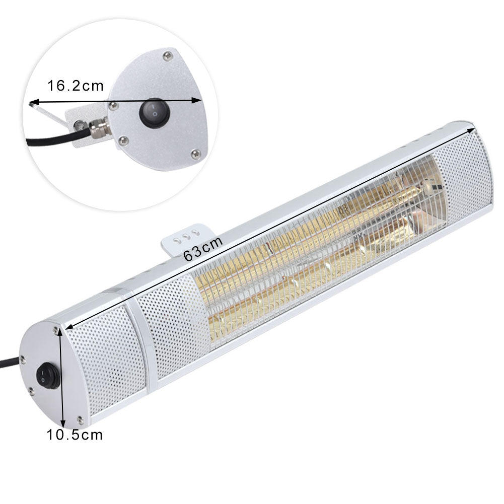 Wall Mount Electric Space Heater 750/1500/2000W Space Heaters Living and Home