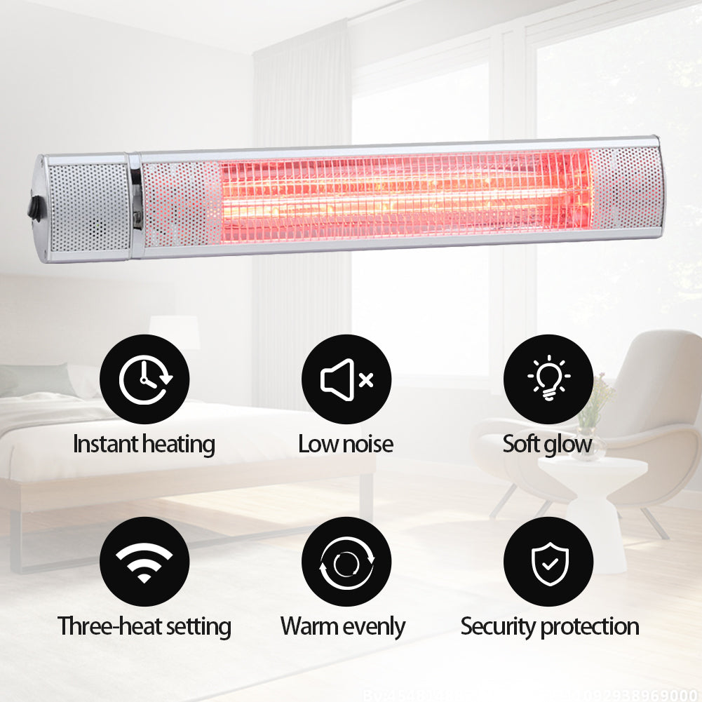 Wall Mount Electric Space Heater 750/1500/2000W Space Heaters Living and Home