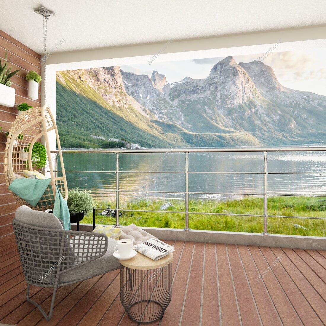 60cm Wide Silver Floor Mount Stainless Steel Handrail for Slopes and Stairs Handrails Living and Home