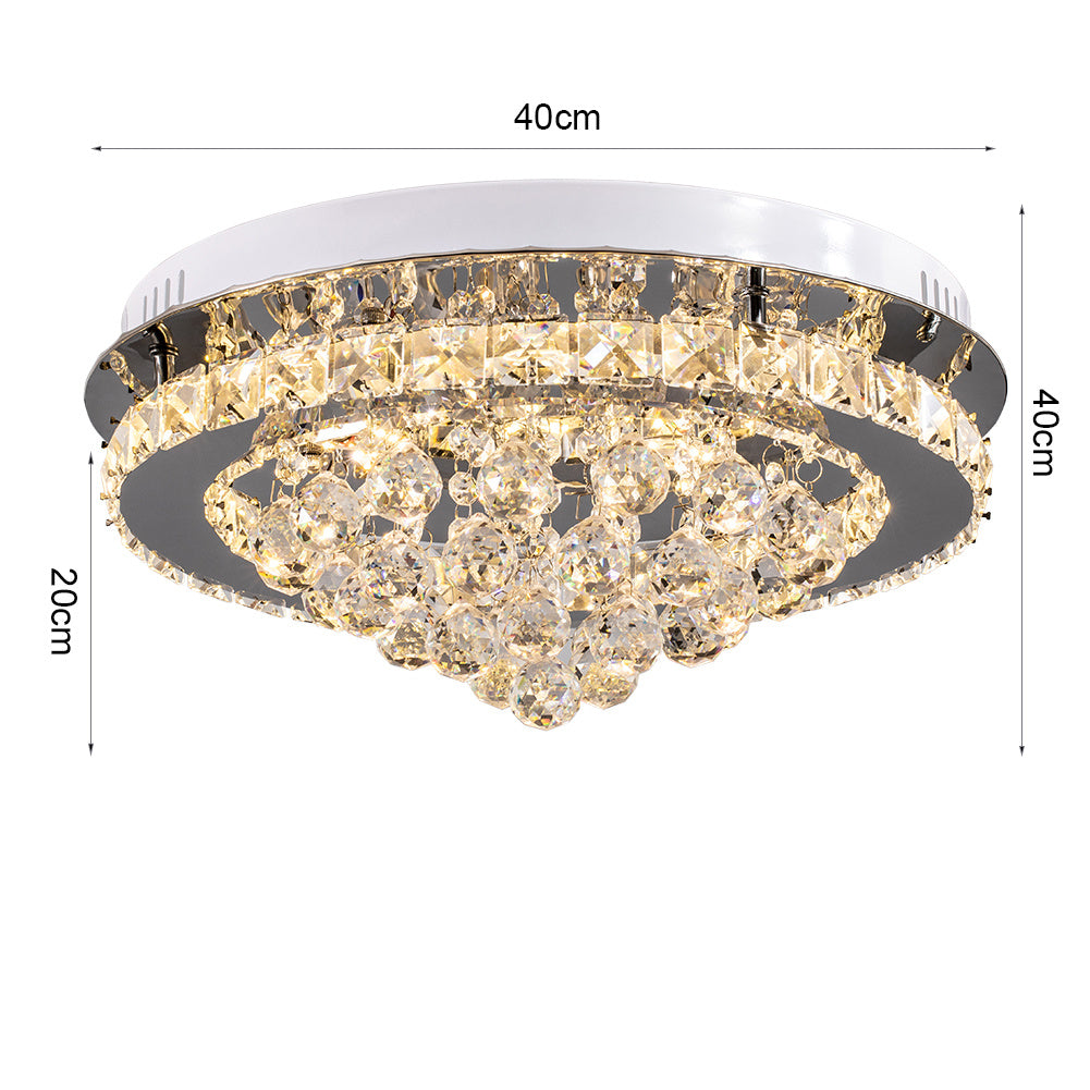 36w Crystal Ceiling Light Modern Chandeliers Lamp with Crystal Droplets Ceiling Light Living and Home Dimmable (with remote control)